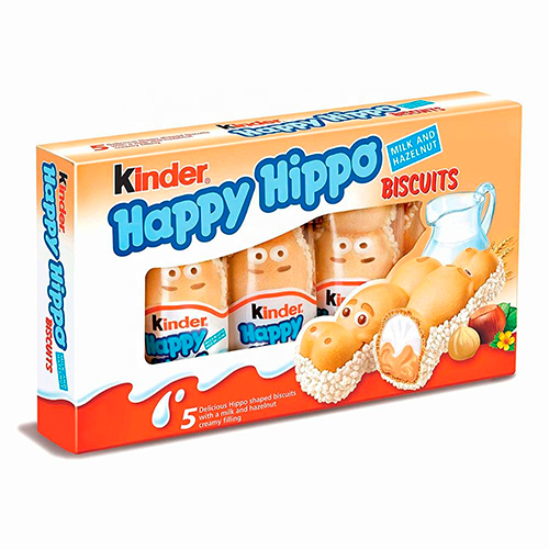 Печенье Kinder Happy Hippo Hazelnut молочное   103,5гр