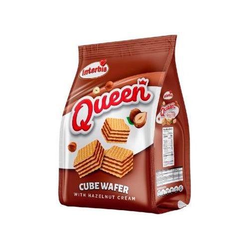 Вафли с начинкой со вкусом ореха Queen Cube Hazelnut 175г