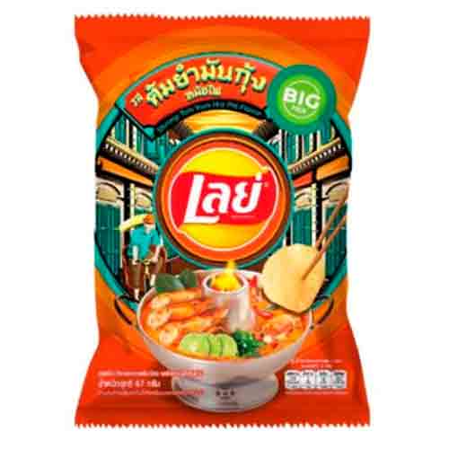 Чипсы Lay's Shrimp Tom Yum Hot Pot Fvavor 40гр