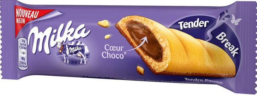 Шоколадный батончик Milka Tender Break White (белые) 26г