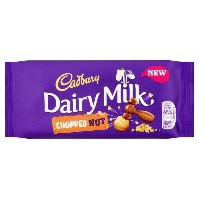 Шоколад Cadbury Dairy Milk Chopped Nut Bar 95гр Великобритания