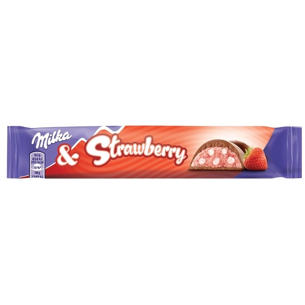 Шоколадный батончик Milka & Strawberry 36,5гр