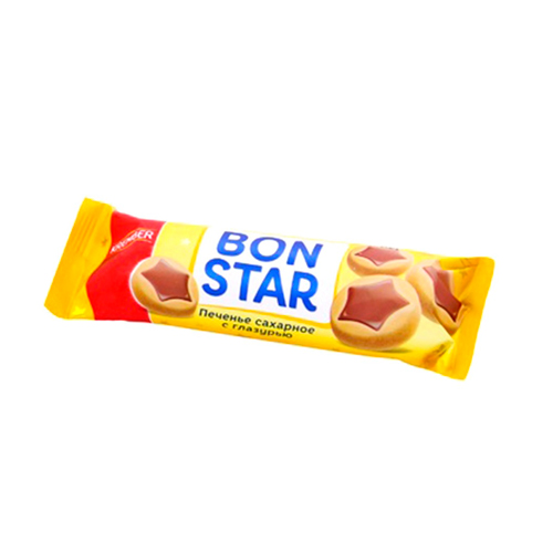 Печенье Bon Star с шоколадной глазурью 90гр