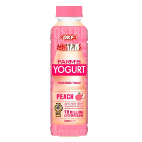 Напиток б/а OKF Farms Yougurt Peach  пэт 500мл