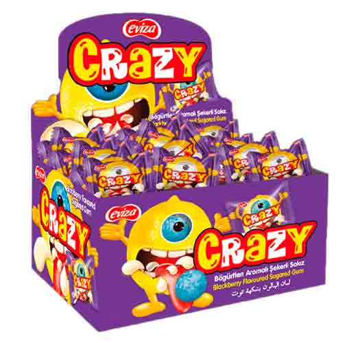 Кислая жвачка Crazy gum Blackberry 3.5гр