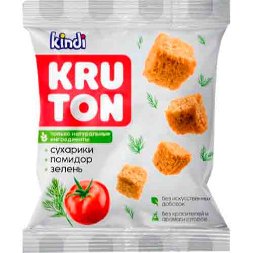 Сухарики KINDI со вкусом помидора и зелени 30гр