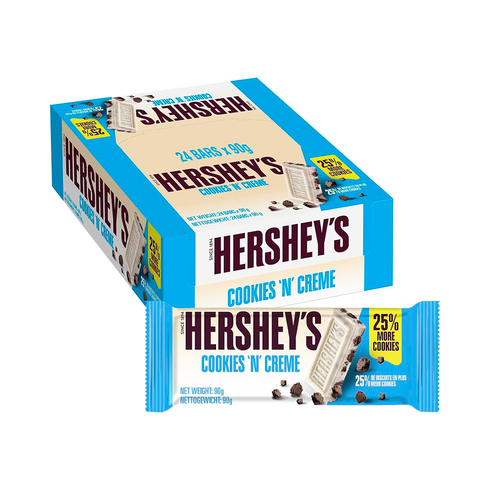 Шоколадные батончики Hershey`s COOKIES 'N' CREME    90гр