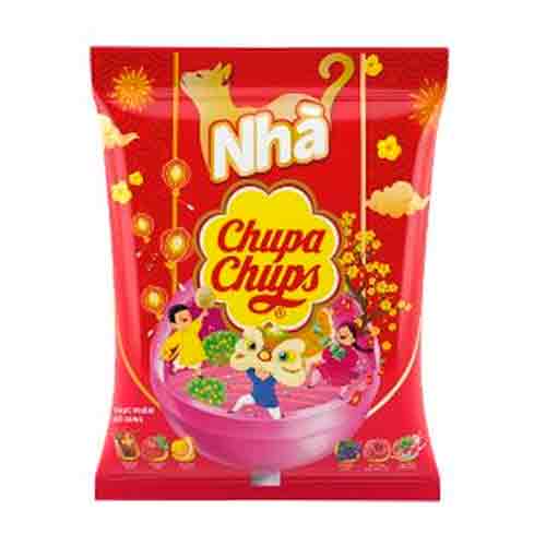 Леденцы Chupa Chups Lollipop Nha (кола клубника лимон) 558гр