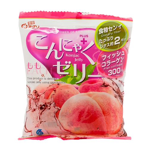 Желе Yukiguni Aguri порционное Конняку со вкусом персика   96гр