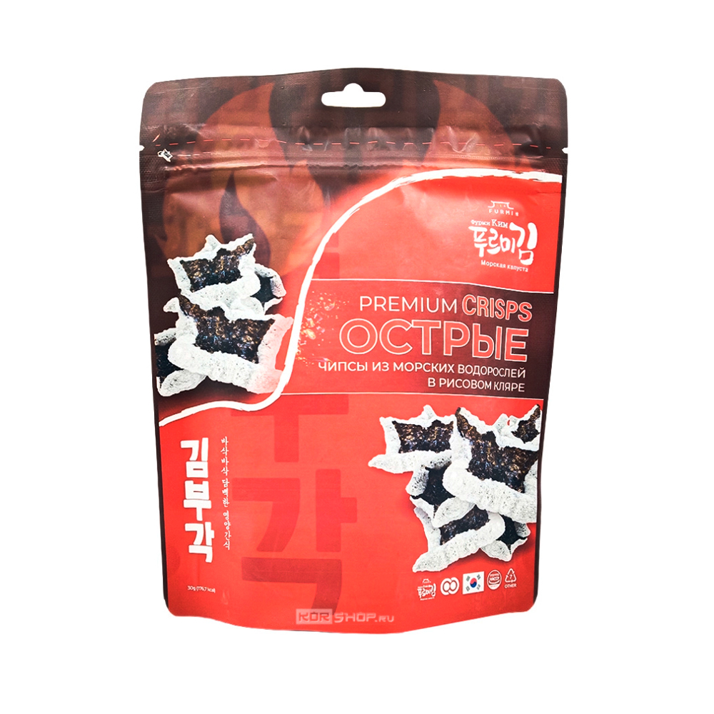 Чипсы из морских водорослей FURMI KIM острые   30гр