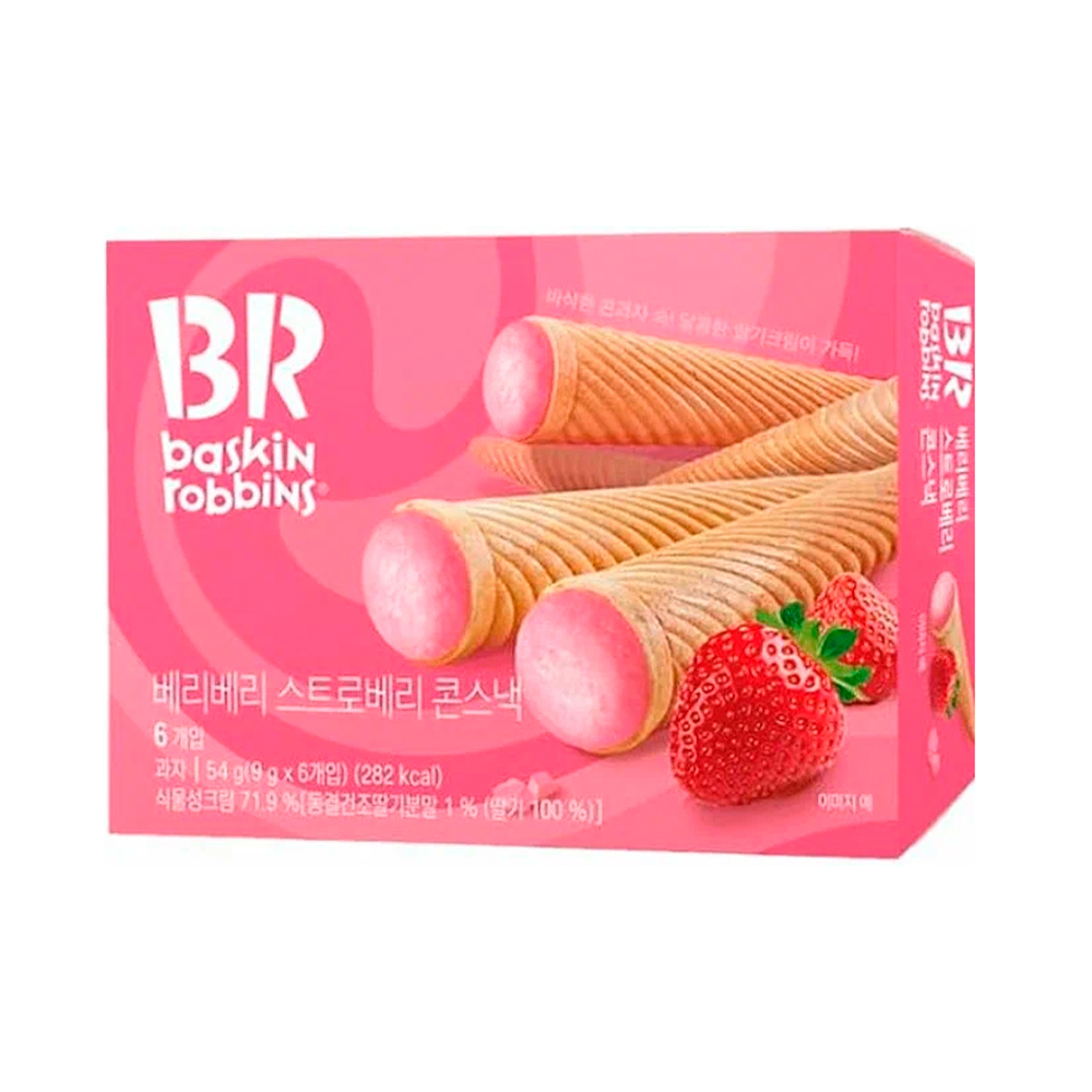 Вафельные трубочки Baskin Robbins Strawberry   54гр