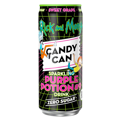 Газ.напиток Candy Can Rick & Morty Purple Mix Sweet Grape Zero Sugar м ж/б 330мл