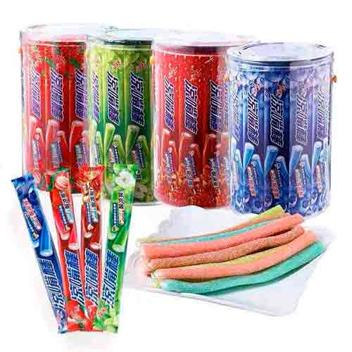 Конфеты Hogyuan Sour Cool трубочки фруктовые 16гр