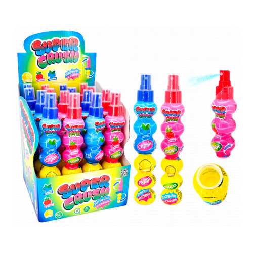 Жидкая конфета Super Crush в бутылке с кислой пудрой   80гр