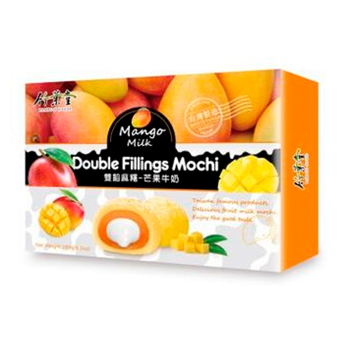 Рисовое пирожное Double Fillings Манго с молоком   180гр