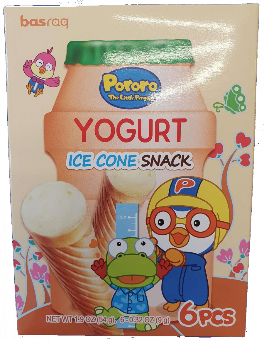 Снек в виде рожка Pororo со вкусом йогурта 54гр
