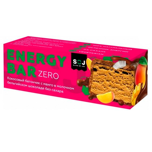Кокосовый батончик Energy Bar Zero со вкусом манго 45гр.