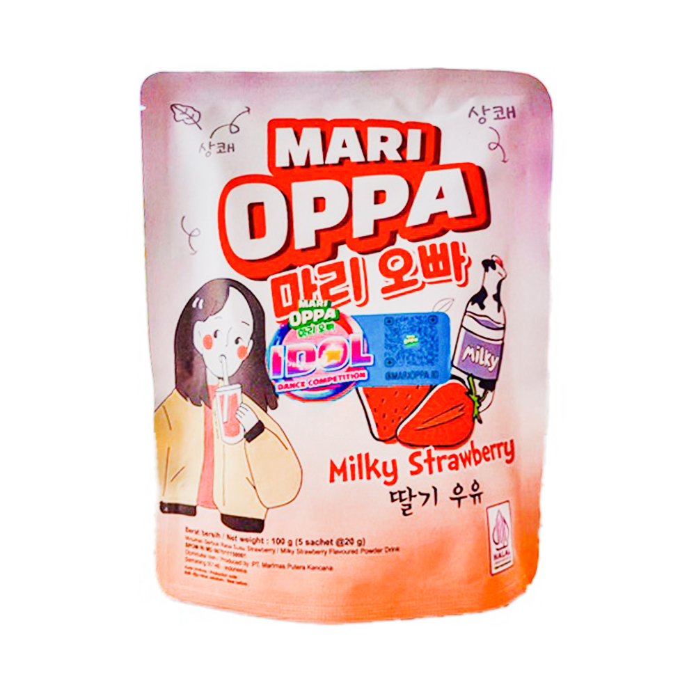 Растворимый напиток Mari Oppa Strawberry   100гр