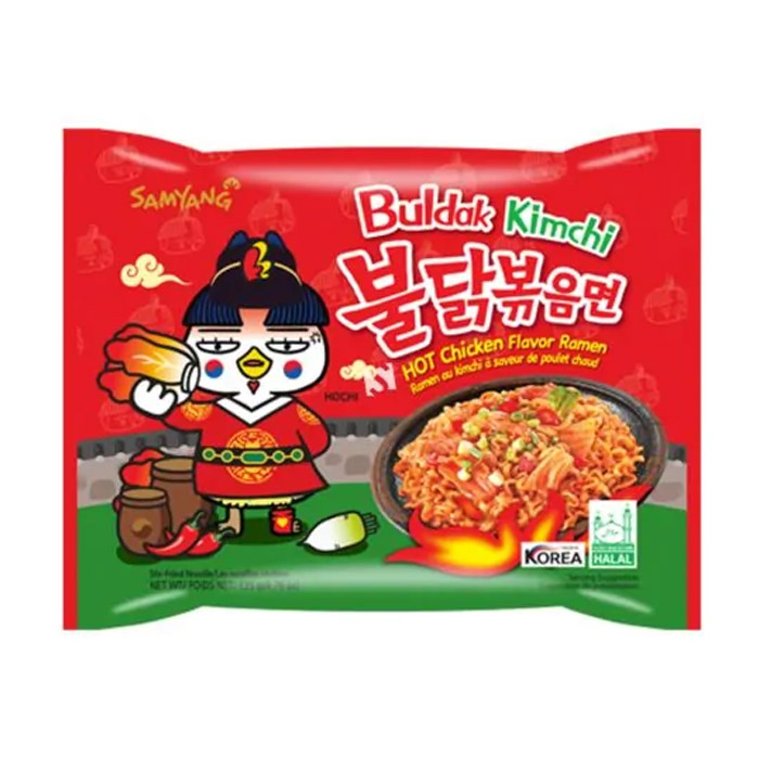 Лапша Samyang Hot Chikeflavor Ramen Kimchi  со вкусом курицы и кимчи  135гр