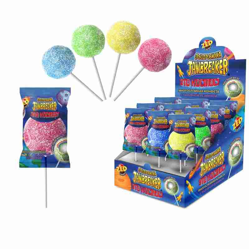 Jawbreaker зубодробилка Это космос! конфета на палочке с надувной резинкой 60 гр.