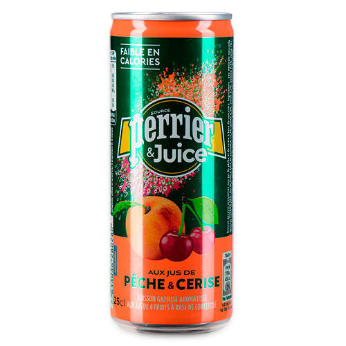Газ. Напиток Perrier&Juice Персик-Вишня 250мл