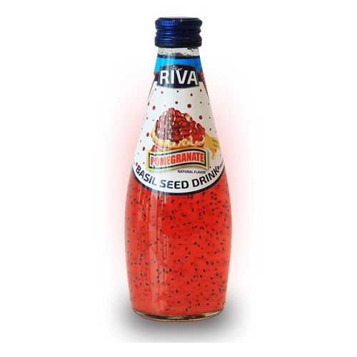 Напиток Blue Riva с семенами базилика вкус граната 290мл. Тайланд