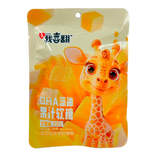Желейные конфеты Ke Kou Fujian со вкусом манго Жираф   20гр