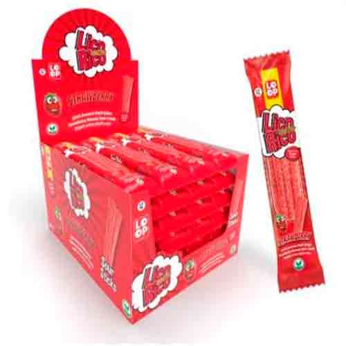 Жевательный мармелад LicoRico Sour pencil Strawberry 35гр