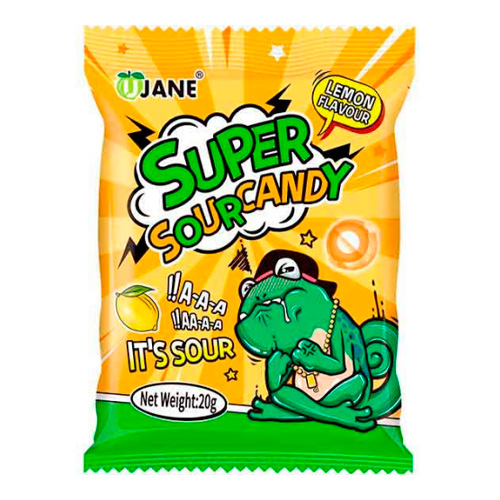 Леденцы Hong Tai Kee  Super Sour Lemon Flavor   20гр