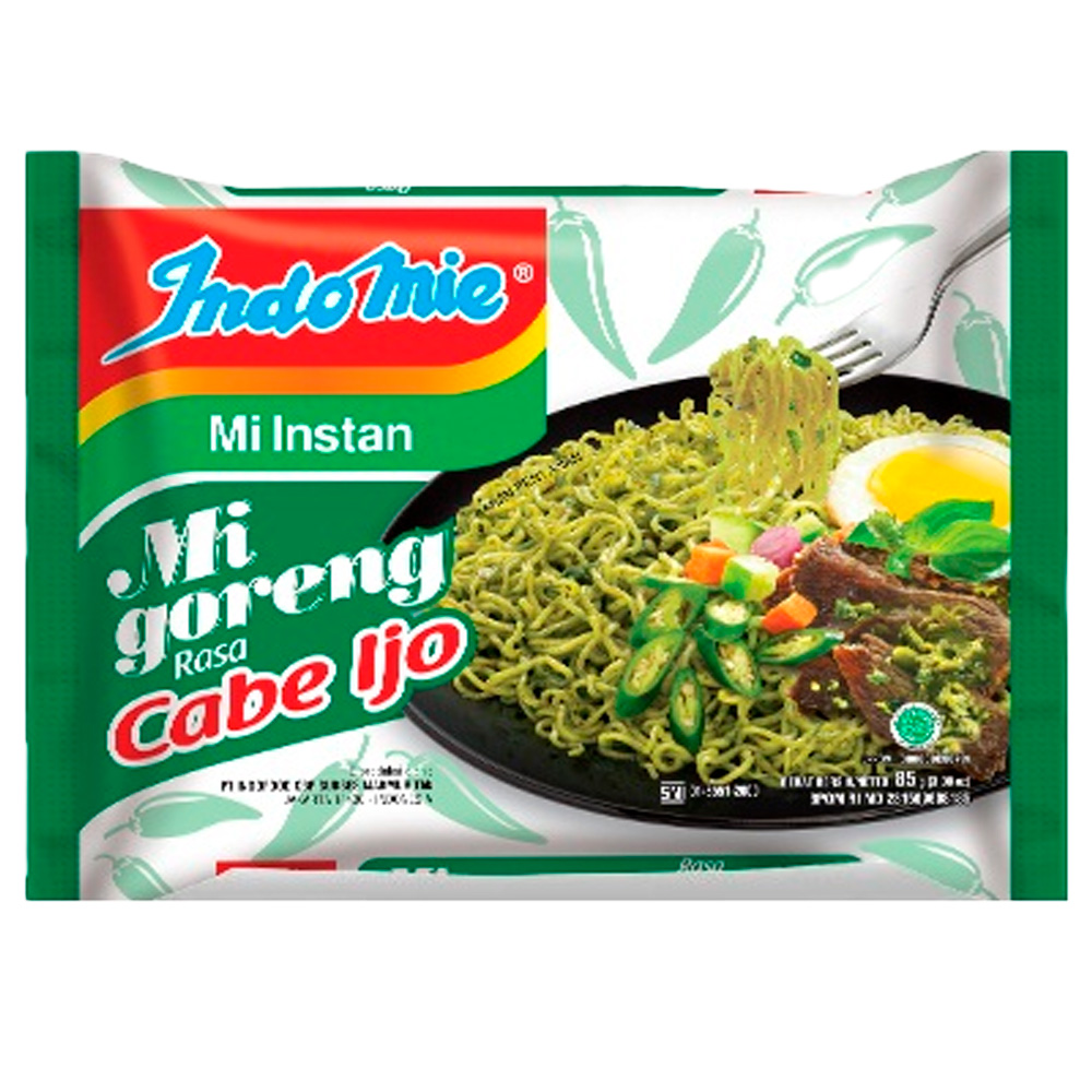 Лапша INDOMIE mi Instan с зеленым перцем Чили 85гр