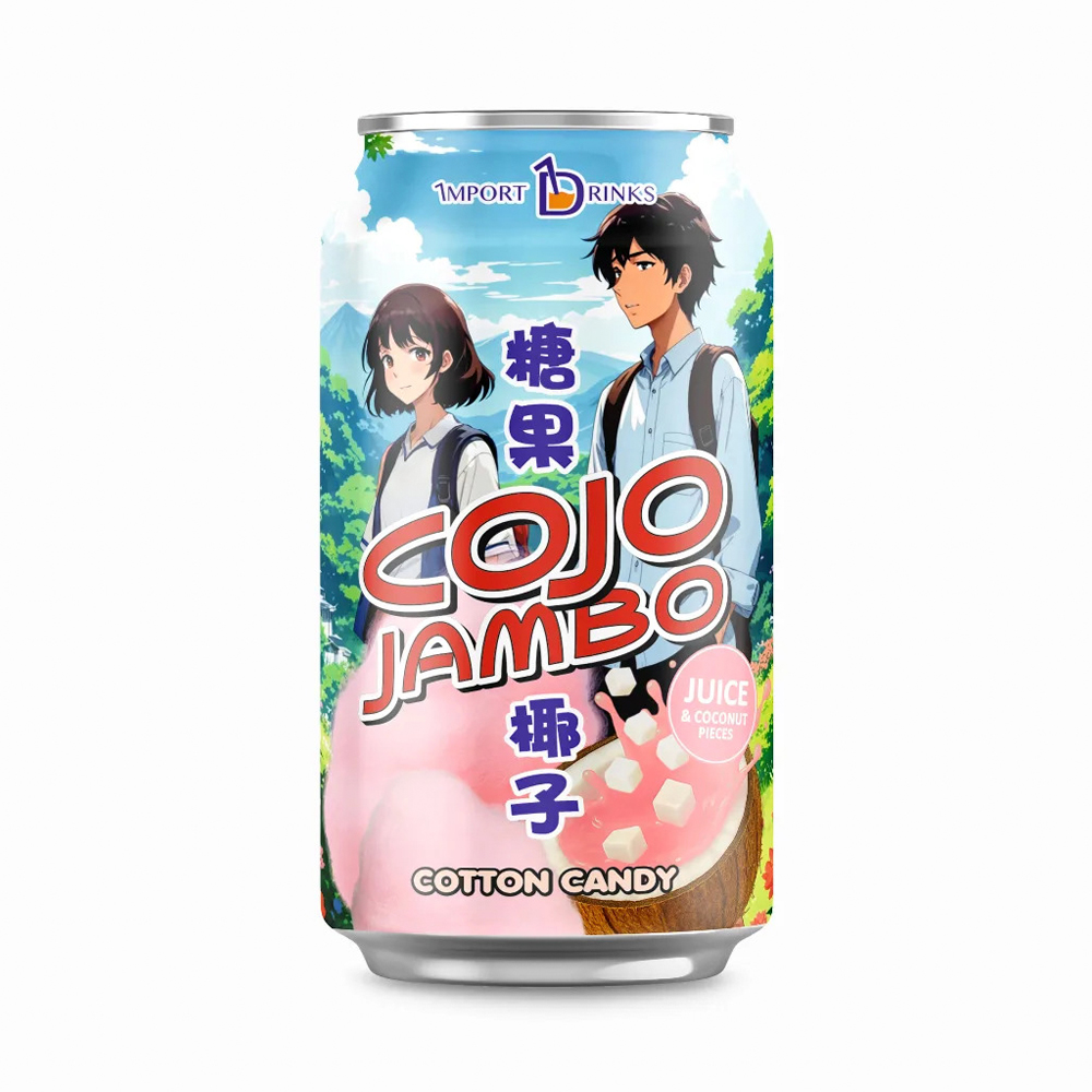 Напиток COJO JAMBO Juice & Coconut pieces Cotton Candy   330мл