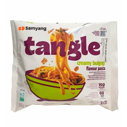Лапша Samyang TANGLE со сливочным соусом «Бульгоги»  пакет 105гр