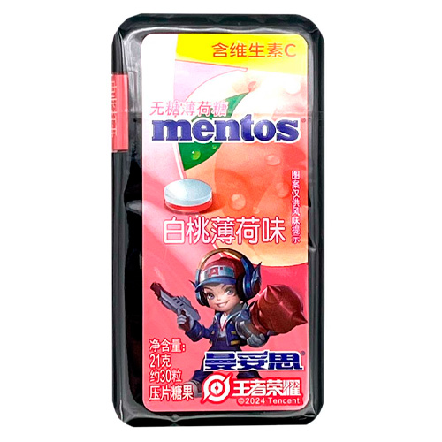 Леденцы Mentos White Peach Sugar Free  21гр