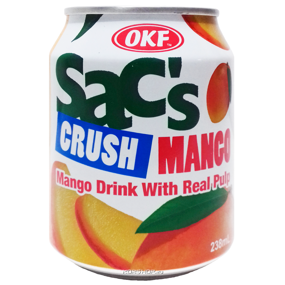 Сокосодержащий напиток с кусочками фруктов Sac's (Mango) Сакс 238мл. Манго