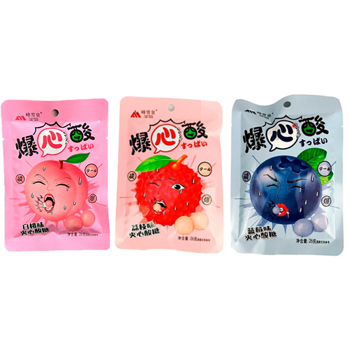 Жев.конфета FengxueHuang ассорти (Peach Blueberry Lychee)   26гр