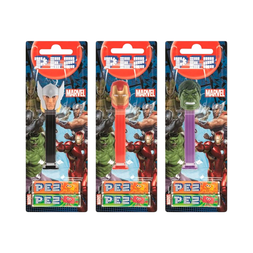 Карамель леденцовая PEZ MARVEL   17гр