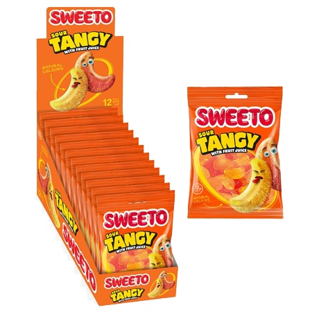 Жев.мармелад SWEETO Sour tangy 80гр. кислые мандариновые дольки