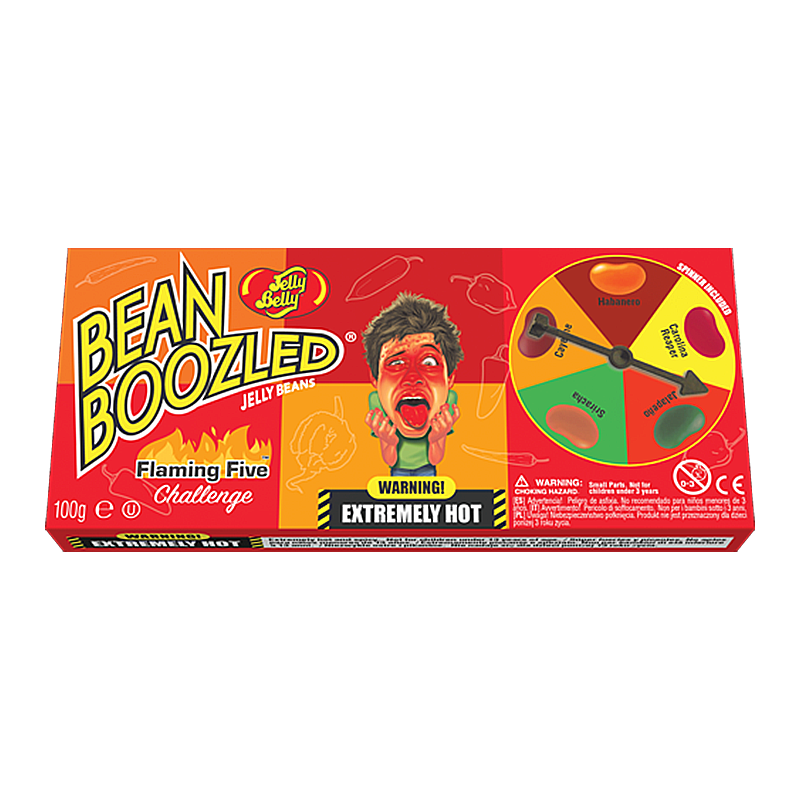 Драже жевательное "Jelly Belly" ассорти Bean Boozled Flaming Five 100г коробка
