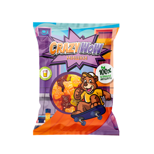 Мармелад жевательный желейный CrazyWOW в форме мишки 25гр