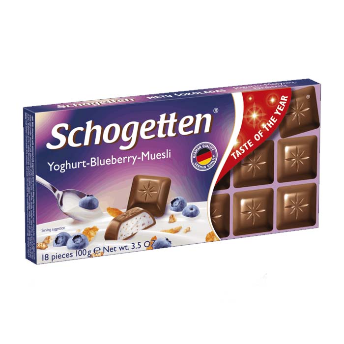 Шоколад Schogetten Yoghurt - Blueberry - Muesli 100гр