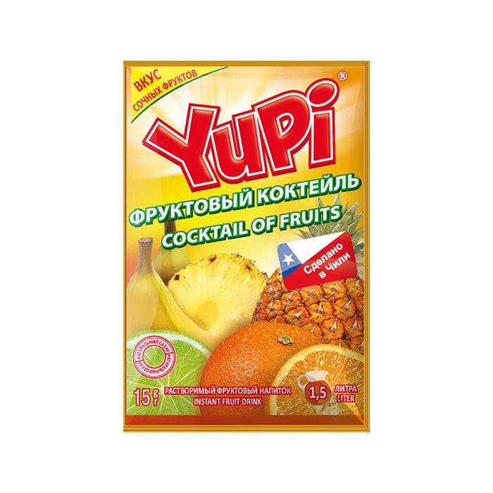 Растворимый напиток Yupi Фруктовый Коктейль 15гр. Чили