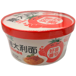 Лапша Wangbaiji со вкусом томатно-мясного соуса   255гр