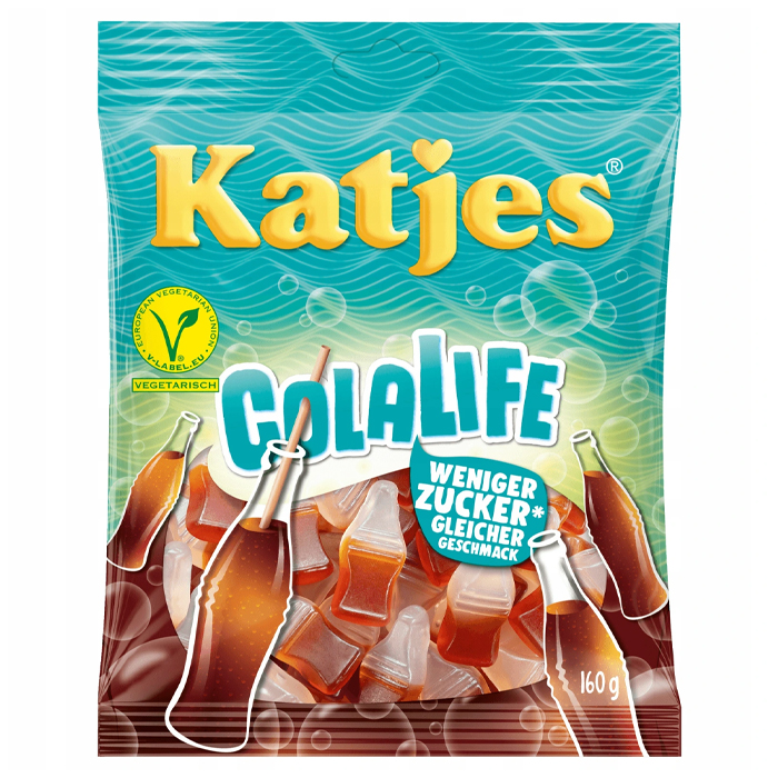 Жев.конфеты Katjes Cola Life 160 гр.