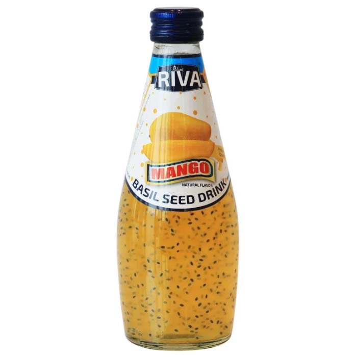 Напиток Blue Riva с семенами базилика вкус манго 290мл. Тайланд
