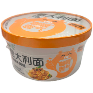 Лапша Wangbaiji со вкусом говядины с карри   242гр