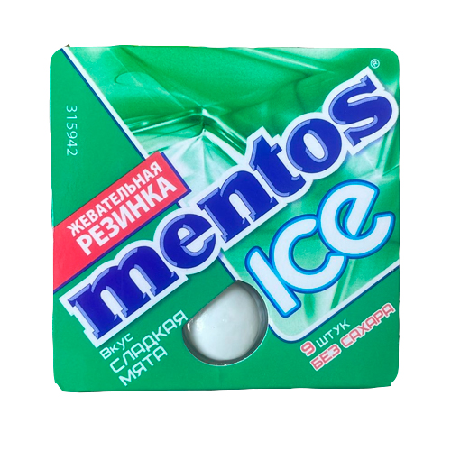 Жевательная резинка Mentos Ice Сладкая мята 12,9гр.