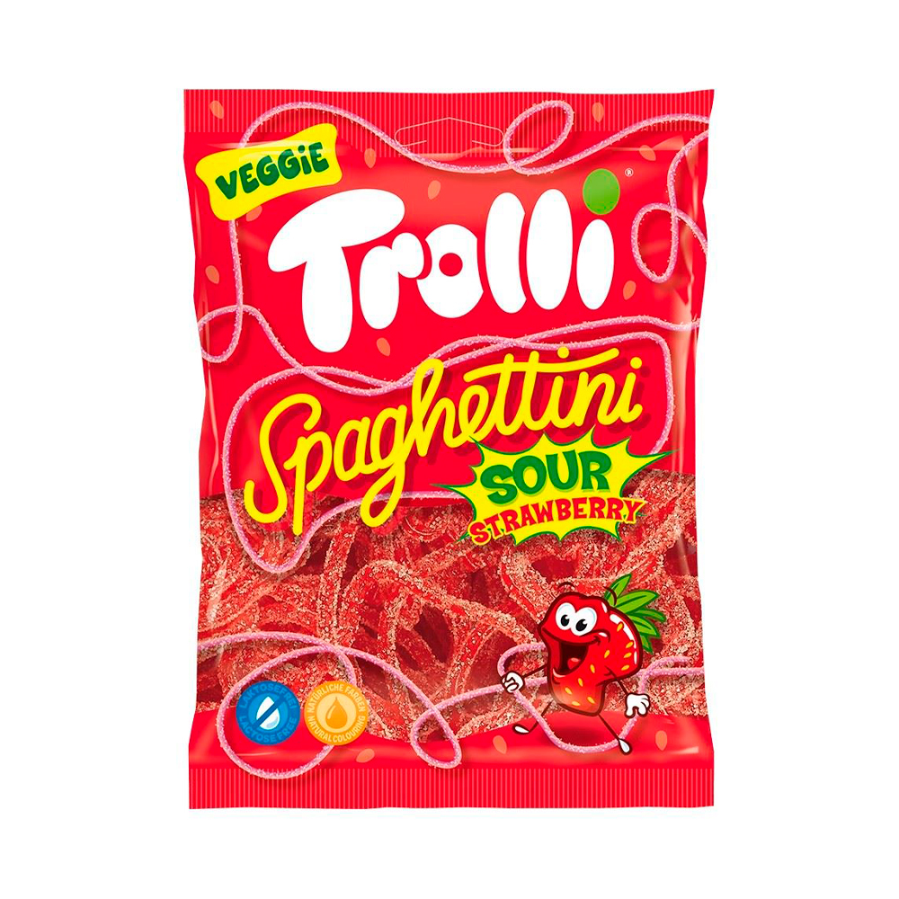 Жев.мармелад Trolli Spaghettini Sour Strawberry   100гр