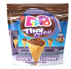 Вафельный рожок DIPPO  Dippo Tiny Corny с ореховой начинкой    70гр
