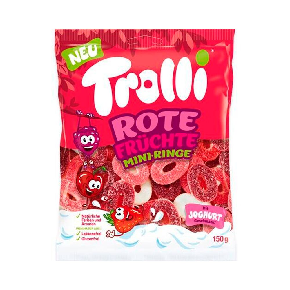 Жев.мармелад Trolli Rote Fruchte Mini-Ringe    150гр