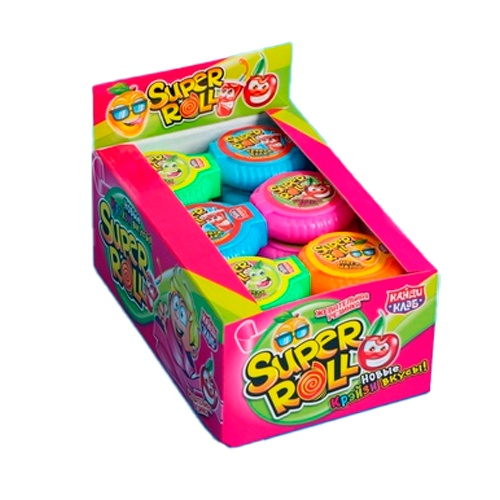 Жев.резинка КандиКлаб Super Roll Ассорти   10гр
